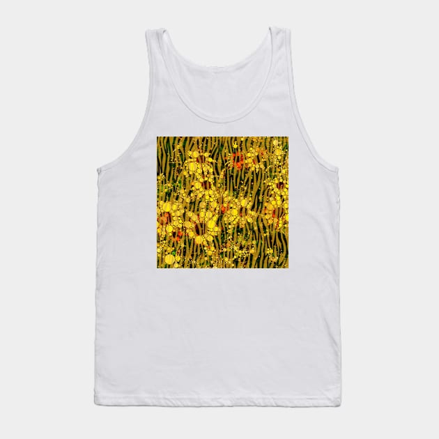 Yellow Flowers in Tall Grass Tank Top by DANAROPER